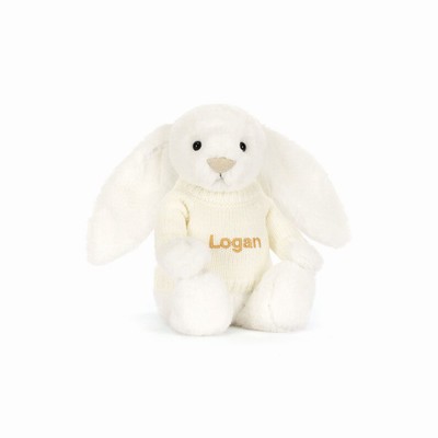 Jellycat Bashful Luxe Konijn Luna with Cream Jumper | FB8543027